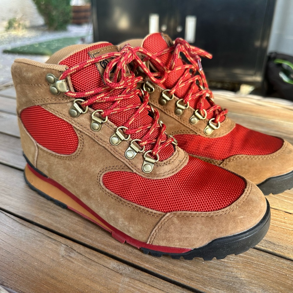 Danner Leather Hiking Boots “Jag” Waterproof Red Brown Womens Size 7.5 ✨CLEAN